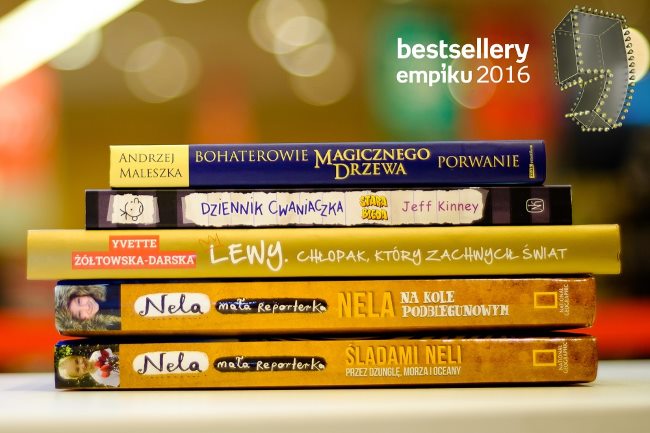 Read more about the article Bestsellery Empiku 2016 – nominowane książki i filmy dla dzieci i młodzieży