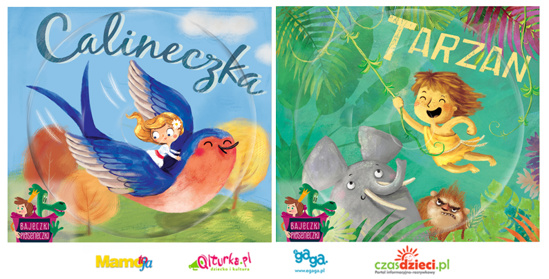 Read more about the article Recenzja płyt CD z serii „Bajeczki Pioseneczki – Calineczka i Tarzan”