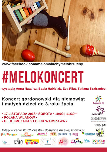 Read more about the article Zapowiedź MeloKoncertu dla niemowląt i małych dzieci – listopad
